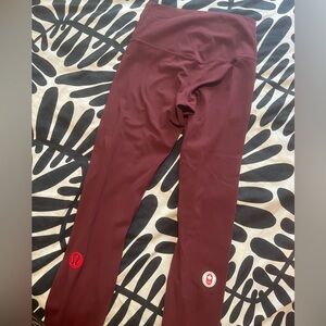 Lululemon Team Canada burgundy align leggings 25” size 6